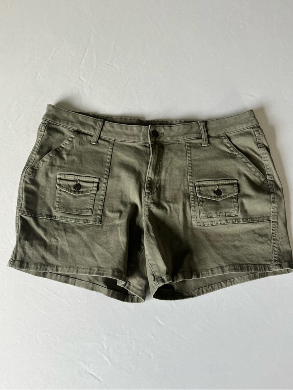 Sonoma Olive Green Utility Cotton Shorts 18